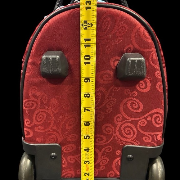 Brighton Red and Black Duffel Bag with Textured Leather - Picture 4 of 12